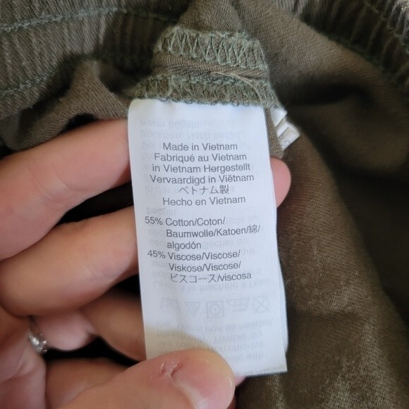 Madewell Olive Green Side Tie Pull On Shorts Size Small - Picture 5 of 7